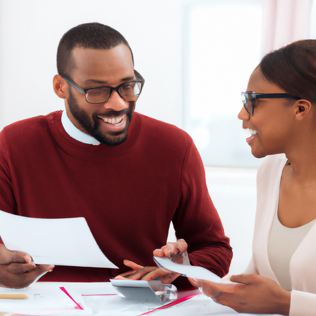 Couple jeune africain discutant de finances personnelles